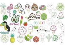 Stickdatei - Sweet Summer Mega Set inkl. Anhänger ITH